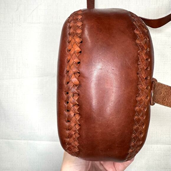 UNIQUE Tooled Leather Purse Crossbody Bag Satchel Mexican Western Cowgirl Boho - Picture 10 of 14